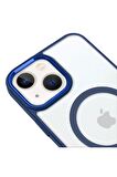 iPhone 13 Lüks Magsafe Kablosuz Şarj Mıknatıslı Siyah Renkli Kılıf