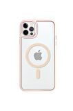 iPhone 12 Pro Max Lüks Magsafe Kablosuz Şarj Mıknatıslı Lila Renkli Kılıf