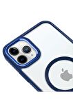 iPhone 11 Pro Lüks Magsafe Kablosuz Şarj Mıknatıslı Pembe Renkli Kılıf