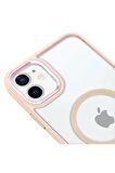 iPhone 11 Lüks Magsafe Kablosuz Şarj Mıknatıslı Kırmızı Renkli Kılıf