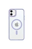iPhone 11 Lüks Magsafe Kablosuz Şarj Mıknatıslı Kırmızı Renkli Kılıf