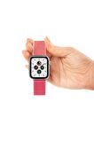 Watch Tüm Modeller Uyumlu Cırt Cırtlı Ayarlanabilir Bez Şeker Pembe Kordon 38 40 41 mm