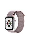 Watch Tüm Modeller Uyumlu Cırt Cırtlı Ayarlanabilir Bez Şeker Pembe Kordon 38 40 41 mm