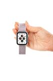Watch Tüm Modeller Uyumlu Cırt Cırtlı Ayarlanabilir Bez Şeker Pembe Kordon 38 40 41 mm
