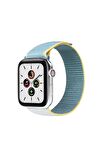 Watch Tüm Modeller Uyumlu Cırt Cırtlı Ayarlanabilir Bez Şeker Pembe Kordon 38 40 41 mm