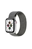 Watch Tüm Modeller Uyumlu Cırt Cırtlı Ayarlanabilir Bez Siyah Noktalı Kordon 42 44 45 49 mm