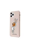iPhone 11 Pro Silikon Özel Tasarım Kalp Figürü Minimal Lila Renkli Telefon Kılıfı