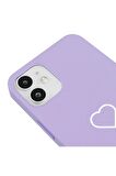 Iphone 12 Özel Tasarım Renkli Bulutlar Clouds Tasarımı Mavi Renkli Silikon Telefon Kılıfı
