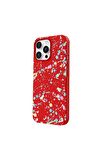 iPhone 13 Pro Max Silikon Urban Grafiti Yazılı Tarz Style Kırmızı Renkli Telefon Kılıfı