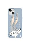 iPhone 14 Plus Silikon Bugs Bunny Tavşan Çizgi Film Tasarımlı Kırmızı Renkli Telefon Kılıfı