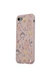 iPhone SE 2020-7-8 Silikon Özel Tasarım Nazar Evil Eyes Üçgen Gözler Yeşil Renkli Telefon Kılıfı