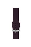 Watch Çizgili Silikon 42 44 45 49mm Uyumlu 7 Kademeli Sade Saat Kordonu Mor Renkli