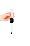 Watch Baklalı Silikon 10 Kademe Ayarlı 42 44 45 49mm Uyumlu Saat Kordonu Beyaz Renkli