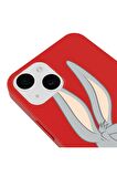 iPhone 15 Silikon Bugs Bunny Kostümlü Jerry Sevimli Siyah Silikon Telefon Kılıfı