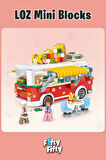LOZ Mini Block Serisi Food Truck/Pizza Kamyonu -LZ1739 (490 Parça) Oyuncak Yapım Seti