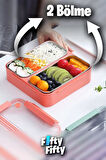 Vagonlife Lunch Box 1100 ML (Sızdırmaz,Karışmaz 2 Bölmeli) Yeni Nesil Sefer Tası -FFLBOX9807