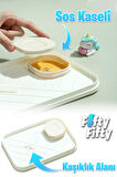 Vagonlife Lunch Box 820 ML Tek Kat Üç Bölmeli Sos Kaseli Yeni Nesil Sefer Tası-FFLBOX10283