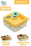 Vagonlife Lunch Box 1120 ML (Sızdırmaz,Karışmaz Üç Bölmeli) Sos Kaseli Yeni Nesil Sefer Tası-FFLBOX10082