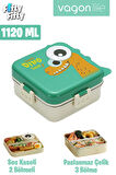 Vagonlife Lunch Box 1120 ML (Sızdırmaz,Karışmaz Üç Bölmeli) Sos Kaseli Yeni Nesil Sefer Tası-FFLBOX10082