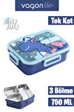 Vagonlife Lunch Box 750 ML (Sızdırmaz,Karışmaz Üç Bölmeli) Yeni Nesil Sefer Tası-FFLBOX50555