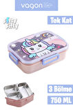 Vagonlife Lunch Box 750 ML (Sızdırmaz,Karışmaz Üç Bölmeli) Yeni Nesil Sefer Tası-FFLBOX50555