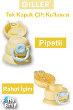 DILLER 520 ML Tek Kapak Çift Kullanım Pipetli/Pipetsiz Kılıflı-Askılı Çelik Su Matarası -FFDILLERD9241