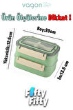Vagonlife Bento Lunch Box 1600 ML 2 Kat Yeni Nesil Sefer Tası Paslanmaz Çelik -FFLBOX2221
