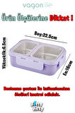 Vagonlife Lunch Box 700 ML Tek Kat İki Bölmeli Metal Kaşıklı Yeni Nesil Sefer Tası-FFLBOX7096