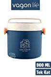 Vagonlife Tek Kat Yuvarlak Bento Lunch Box Ofis-Okul İçin Yeni Nesil Sefer Tası -FFLBOX5431KAT