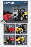 Cada Inşaat Iş Makinası Serisi Forklift -C65002W (388 Parça) Oyuncak Yapım Seti