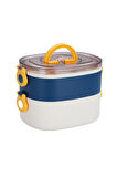 Lunch Box 1000 ML Tek Kat 3 Bölmeli Metal Kaşıklı Yeni Nesil Sefer Tası-FFLBOX10164