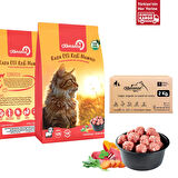 Kuzu Etli Köfte Çiğmamam Barf Kedi Maması 4 Kg 1000 Gr 4 Adet