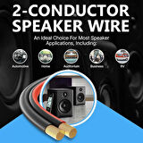 Hoparlör Kablosu Kordon 2x1.5 Zayıf Akım Led Kablosu Siyah 100 Metre