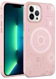 Apple iPhone 13 Pro Kılıf Wireless Şarj Özellikli Kenarları Antişok Desenli Hot Kapak