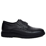 Siyah Erkek Deri Rahat Taban Hava Minderli Anatomik Klasik Kundura Oxford Ayakkabı Tarzcnt455