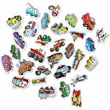 Manyetik Mıknatıslı Taşıtlar - Magnet Taşıtları Tanıma Buzdolabı Sticker