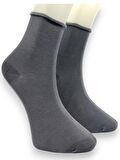CİHO SOCKS Premium 5 Çift Kadın Roll Top Lastiksiz Bambu Dikişsiz Soket Çorap