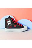 Anime shinra sensei baskılı sneaker spor ayakkabı deri ve içi yünlü