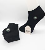 CİHO SOCKS Premium SİYAH 6 Çift Dikişsiz Bambu Ekstra Yumuşak Kadın Patik Çorap