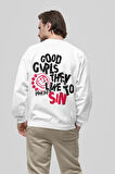 Tasarım Blink-182 Yazılı Unisex Oversize Müzik Grubu Sweatshirt