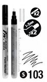 Daler Rowney FW Mix Paint Markers Seti S Yan Kesik Uç 1-3mm 2li Set