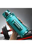 Uzspace FiftyFifty 1100ml -MEGA BÜYÜK BOY- Tritan Su Matarası Silikon Korumalı Kaydırmaz Gövde