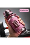 Uzspace FiftyFifty 400ml Çocuk Tritan  Su Matarası Silikon Korumalı Kaydırmaz Gövde