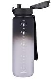Uzspace Tritan Su Matarası 1000Ml VGN3038 Siyah Beyaz