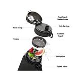 Uzspace Tritan Su Matarası 1000Ml VGN3038 Siyah Kırmızı