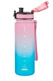 Uzspace Tritan Su Matarası 500Ml VGN3026 Pembe Turkuaz