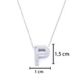 FerizZ 316L Çelik P Harf Kolye 55 cm KLY-550