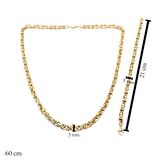 FerizZ Altın Kaplama Kral Zincir Erkek Kolye Bileklik Seti SET-158