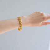 Altın Kaplama İşlemeli Örgü Bilezik BLZ-3094