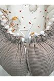 Kahverengi Puset Örtüsü, Puset Minderi ve Babynest 3'lü Set